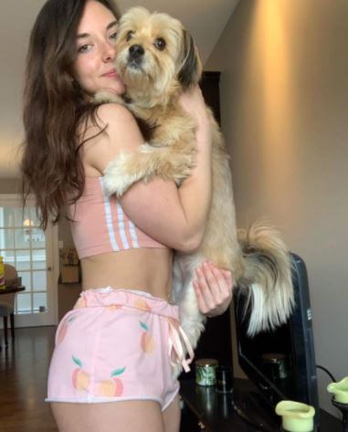 Morgan Vera with her dog, Chloe.